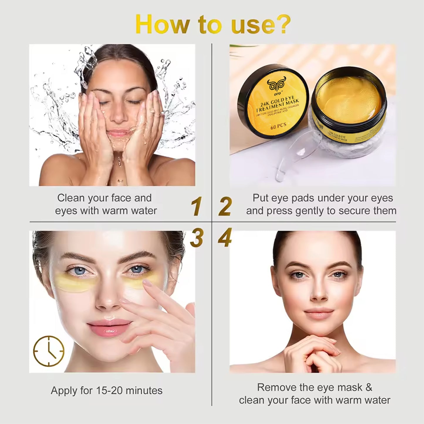 24K Gold Eye Mask